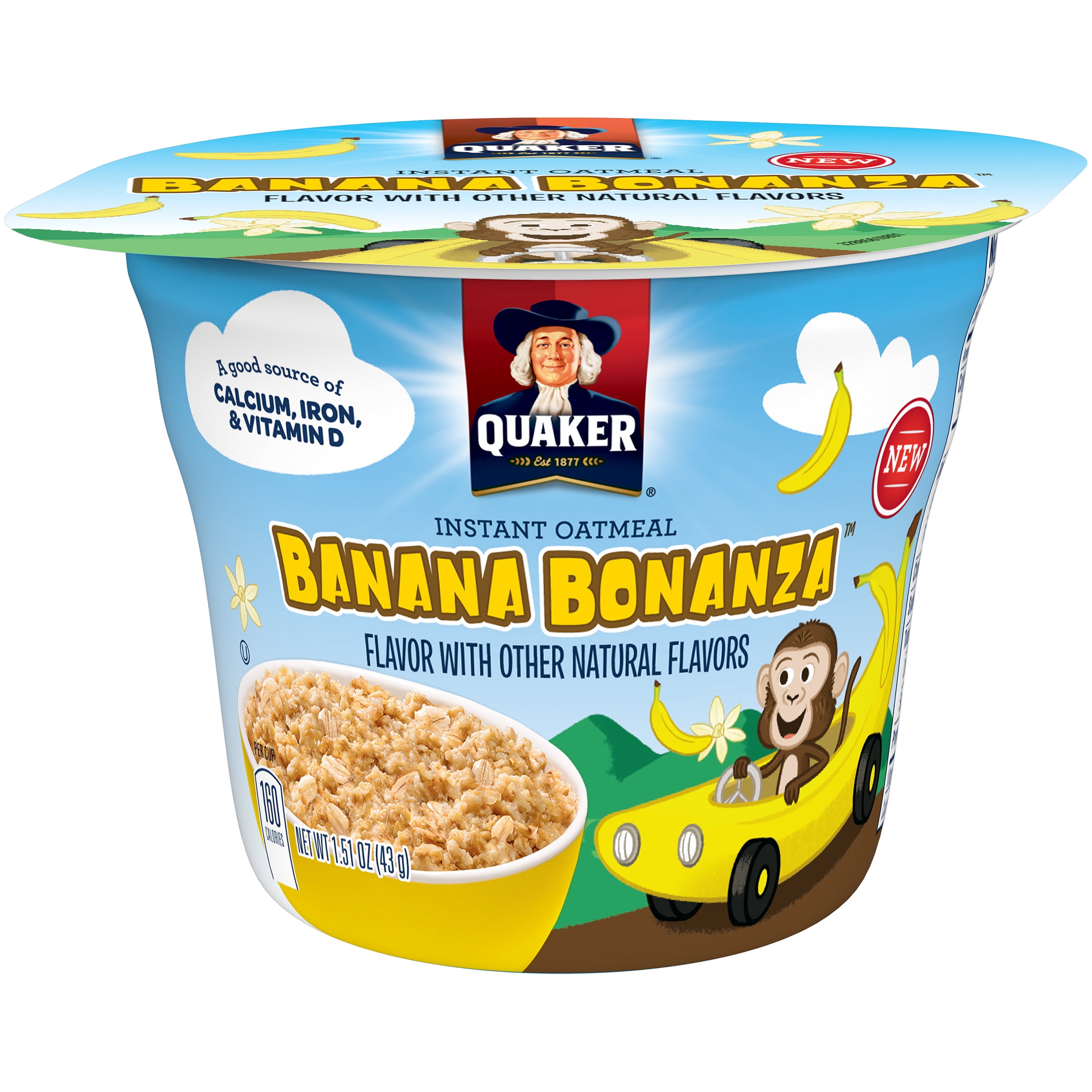 Quaker Instant Oatmeal Express Cup, Banana Bonanza, 1.51 Oz