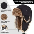 thumbnail image 3 of Sombrero de caballería de invierno, equipo a prueba de frío y nieve, tela impermeable, protección auditiva, sombrero de invierno, sombrero de piel cálido Levamdar 2034335-1, 3 of 8