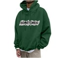 thumbnail image 2 of EchfiProm Hoodies for Men Tranning Graphic Sweatshirt Green Winter Mens Tops Pullover S, 2 of 7