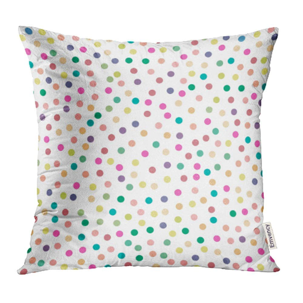 Cute Pastel Pattern Accessories Cute Polka Dots Retro Pattern Pastel Pink Confetti Gift Throw Pillow Multicolor 16x16