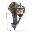 thumbnail image 4 of Miumaeov Rustic Wall Light Industrial Mid Century Peacock Wall Sconce Lamp Wall Mount Lighting Fixture with Glass Shade, 4 of 10