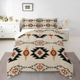 thumbnail image 2 of jejeloiu Western Boho Bohemain Full Size Comforter Sets,Beige Aztec Geometric Bedding Comforter Set,Rustic Farmhouse Cabin Bedding Sets For Adults,Luxury Bedroom Decor Reversible,3 Pieces, 2 of 8