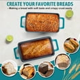 thumbnail image 4 of 2-In-1 9 x 5 Inch Cast Iron Loaf Pan with Lid (Dark Green), Bread Loaf Pans for Baking Homemade Sourdough Bread, Meatloaf, Toast, Cake, Nonstick & Healthy & Sturdy, 2 Piece Set, 4 of 14