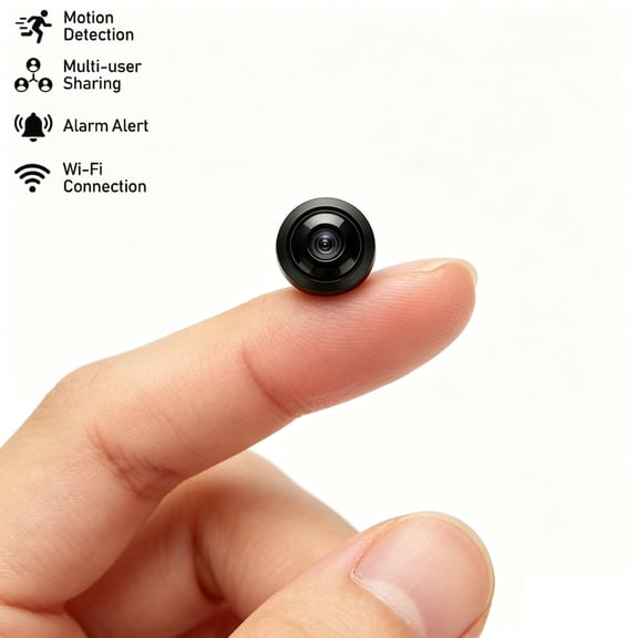 0.9 Inch 4K HD Mini Security Camera Magnetic Wireless WiFi Battery Powered Cam, No-glow IR Night Vision Motion Detection, Remote View Indoor Outdoor Portable Long Standby