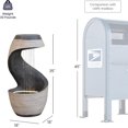 thumbnail image 5 of Outdoor Water Fountain 37" Tall S-Curve Floor-Standing Rainfall Fountain Garden Waterfall Feature with LED, Garden Patio Porch Yard Decor, Outdoor Water Feature with Flat Top for Plant, Resin, 5 of 11