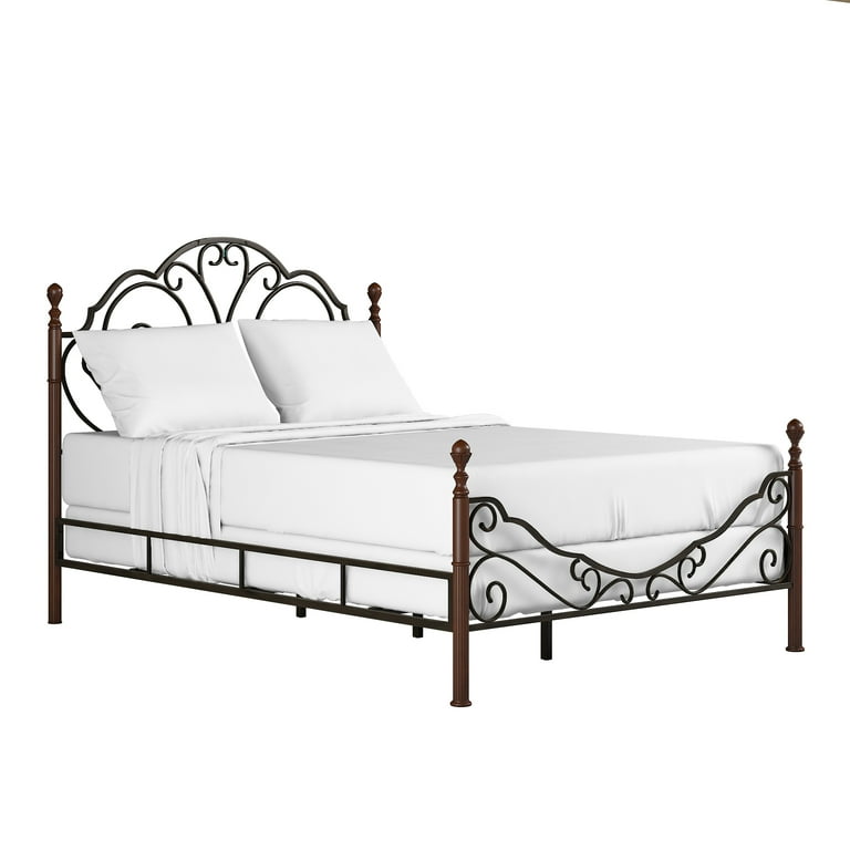 Weston Home Adison Graceful Scrolls Poster Metal Queen Bed
