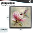 thumbnail image 4 of Stupell Industries French Country Magnolia Ruby Hummingbird Black Floating Frame Canvas Art, 18 x 18, by Tina LeCour, 4 of 8