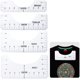 thumbnail image 1 of Tabla de tallas de guía de regla de camiseta de 4 piezas, herramienta de alineación de camiseta de alta precisión, regla de herramienta de centrado y calibración de cuello redondo portátil de alta cal JFHHH pequeña, 1 of 5