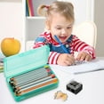 thumbnail image 2 of Lzobxe Plastic Pencil Cases with Snap-tight Lid, Light Blue, 2 of 4