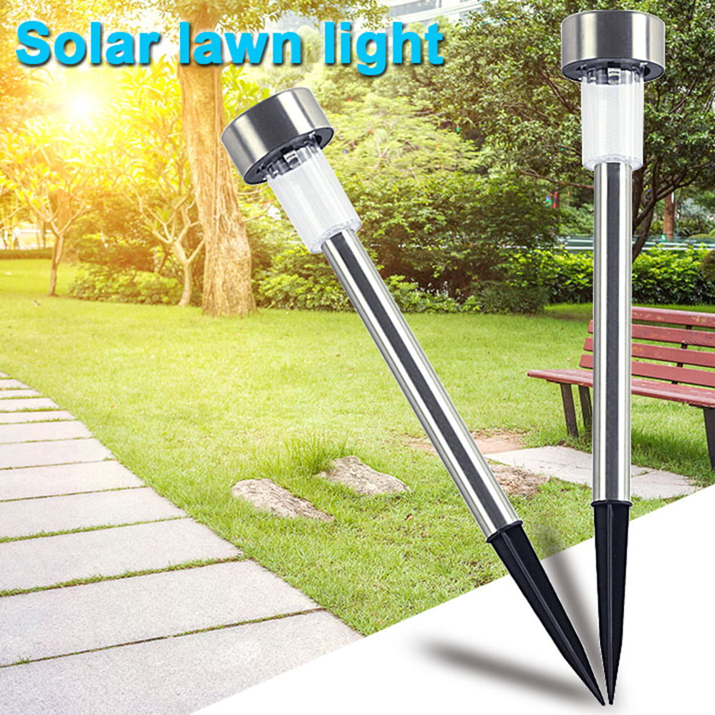 1/5/10Pcs Stainless Steel LED Light Waterproof Lawn Lamp Garden Outdoor Decor 