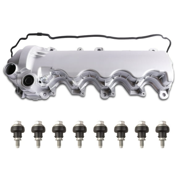 MITZONE Upgrade Right Aluminum Valve Cover Kit Compatible with Ford Lincoln Mercury Explorer F-150 F-250 Expedition Mark LT Navigator Mountaineer F-350 F-450 F-550 Mustang 4.6L 5.4L 2004-2018