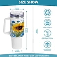 thumbnail image 3 of SKYSONIC 40 oz Sunflowers Bluebells Tumbler with Handle and Straw Lid, Insulated Cup Reusable Stainless Steel Water Bottle Travel Mug, 3 of 7