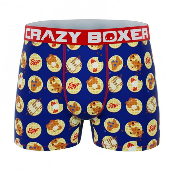 Crazy Boxer Kellogg s Eggo Waffle Logo and Waffles Print Boxer