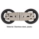 thumbnail image 3 of Rueda De Polea De Cable De Acero Inoxidable, Bloque De Polea De Acero Inoxidable De 2 Con Rodamientos Silenciosos, Accesorio De Polea De Fácil Instalación Para Sistemas, 3 of 7