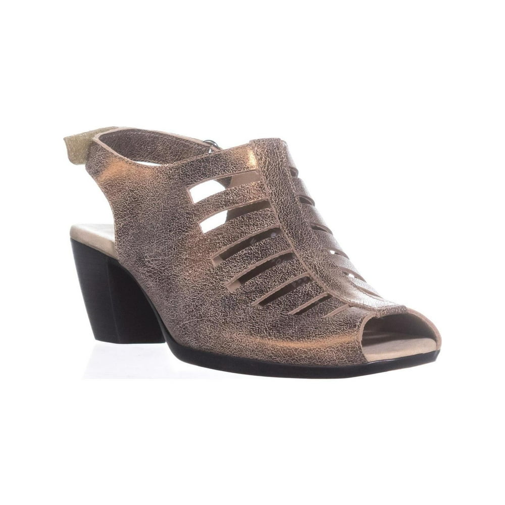 open toe bootie block heel