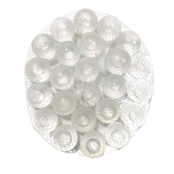 24 Pack Reusable Ice Cube, Clear Round Shape Plastic ice Cubes Without Diluting BPA Free, Refreezable Ice Cubes For Drinks, Coffee And Wine (150ml)