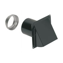 Broan 9 in. W Black Wall Cap Vent