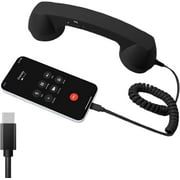 Retro Phone Handset,2026 New Wired Plug-in Vintage Phone with Microphone, 90s Style Photo Prop, Type-C Interface, Suitable for Calls and Meetings