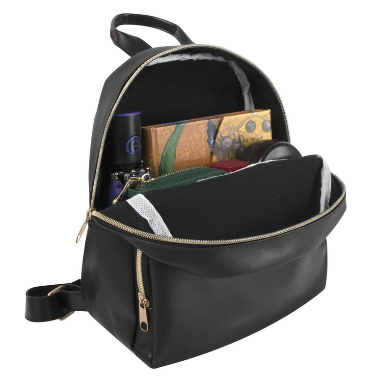 Working-Style Adult Bookbag: Vegan Leather, Vinyl Mini