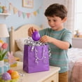 thumbnail image 6 of Giunmcul Large Plastic Easter Egg Openable Twist Egg Container for Surprise Filling Party Prop Decor Boys and Girsl Toy 1 Piece 12x8cm Assorted Colors Purple, 6 of 6