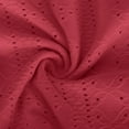 thumbnail image 6 of Meichang Dresses for Women Summer Button V Neck Tie Short Sleeve Midi Dresses Eyelet Embroidery Pleated Solid Color Casual Dresses Flowy A-Line Vacation Dresses with Pockets, 6 of 6