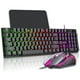thumbnail image 1 of Combo de Teclado y Mouse para Juegos con Cable, Juego de Mouse con Teclado para Juegos con Sensación Mecánica Retroiluminada RGB con 104 Teclas, Cable USB, Luces RGB para Windows, PC, Jugadores, Computadora de Escritorio y Laptop, 1 of 9