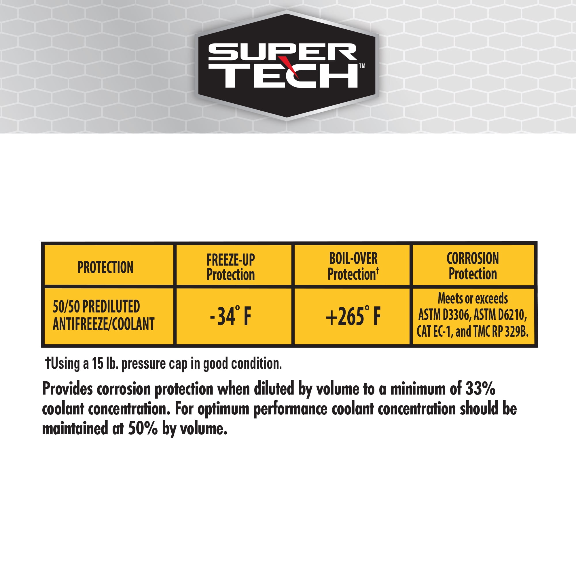 (4 pack) Super Tech 50/50 Heavy Duty Nitrite Free Antifreeze/Coolant for Trucks and All Vehicles