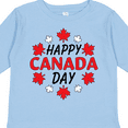 thumbnail image 4 of Inktastic Happy Canada Day- maple leaf circle Boys or Girls Long Sleeve Toddler T-Shirt, 4 of 5