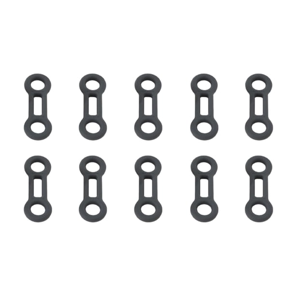 10 Mosquetones de Escalada con Anillos, Topes para Cuerdas de Aseguramiento, Equipo de Escalada, Silicona, Roca Gris