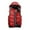 Red, variant on GHSOHS Mens Outdoor Vest Coats Casual Plaid Quilted Lined Cotton Jacket Sleeveless Zipper Pocket Detachable Hooded Outerwear Vests(Red,L)
