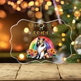 thumbnail image 3 of Wagging Tail Collie Celebrates Rainbow Pride Month LGBT LGBTQ+ Acrylic Benelux Ornament Collie Dog Lover Gifts Idea Home Tree Decor - 01003, 3 of 4