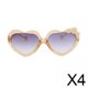 thumbnail image 1 of 4xGafas De Forma De Corazón Para Niños, Portátiles, Para Playa, Cosplay, Viajes, Color Amarillo, 1 of 8