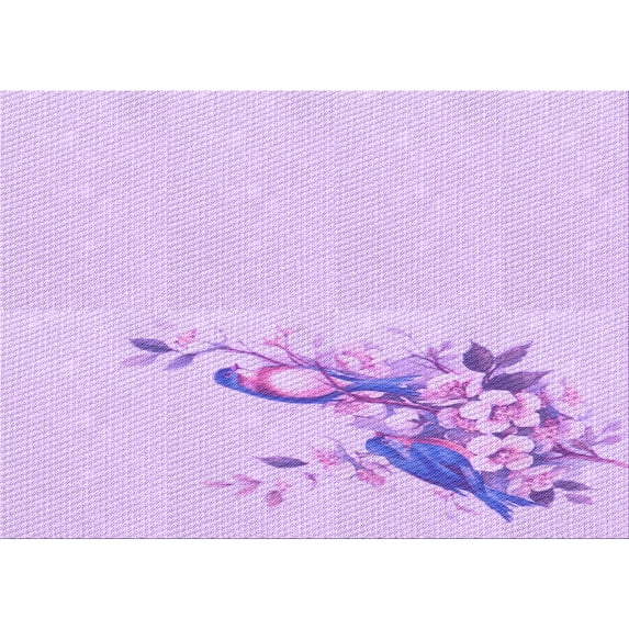 Ahgly Company Machine Washable Indoor Rectangle Transitional Heliotrope Purple Area Rugs, 6' x 9'