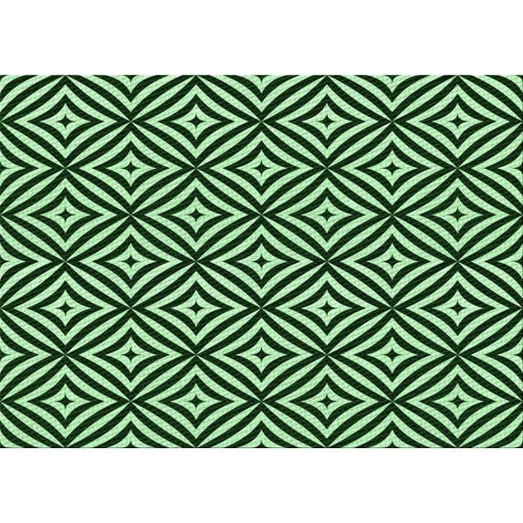 Ahgly Company Indoor Rectangle Patterned Light Green Area Rugs, 8' x 12'