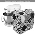 thumbnail image 2 of Black and White Stand Mixer Cover, Geometrical Diagonal Pattern with Various Different Squares Contemporary, Kitchen Appliance Organizer Bag Cover with Pockets, 5 Quarts, Black White, by Ambesonne, 2 of 4