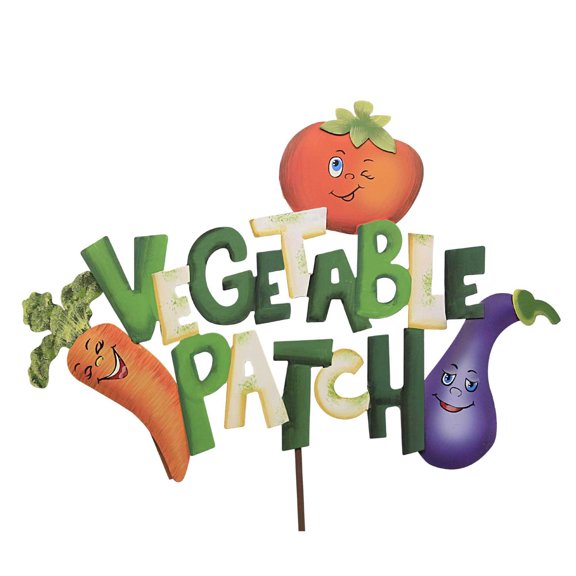 Home & Garden Vegetable Patch Sign Metal Eggplant Tomato Carrot S22047