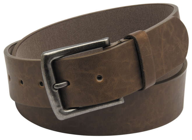 36 Westside Accessories Mens Silver Buckle Cognac Leather Belt