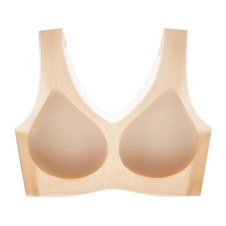 Holiday Deals! Built in Bra Tank Tops for Women Women S Polyester Underwear Women s Comfortable Hollow-Out Perspective Bra Wireless No Rims Underwear for Everyday Wear(1pc Bra)