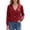 Red, variant on Women Sparkle Rhinestone V Neck Cardigan Sweater Button Front Soft Stretch Fabric (Grey M)