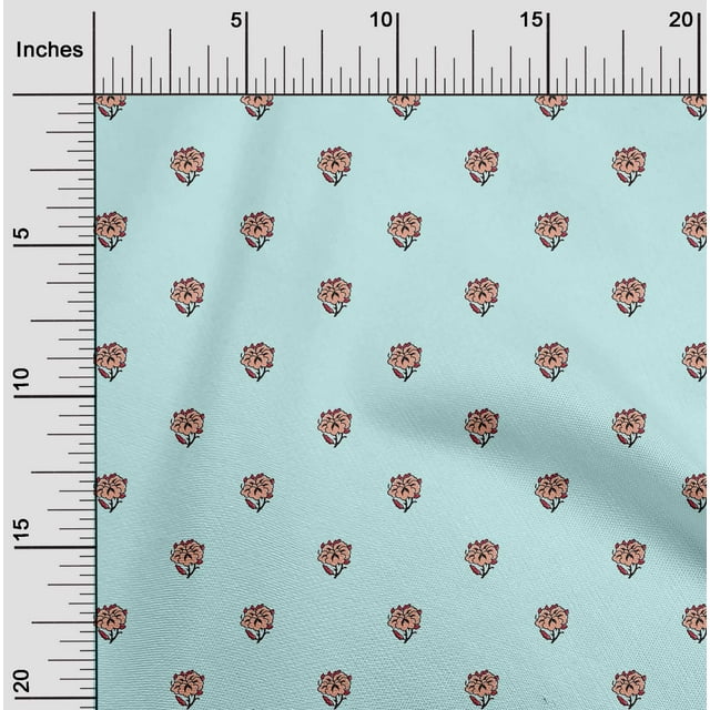 oneOone Cotton Flex Fabric Floral Block Fabric Prints By Yard 40 Inch Wide