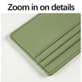 thumbnail image 5 of Leather RFID Blocking Wallet - 4 Card Slots, Large Capacity, Stylish & Compact for Bank Cards, ID, Cash - Black, Blue, Green, Yellow, Gray, Purple - 3.93x3.14in, 5 of 7