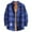 31# Blue, variant on Men's Sherpa Lined Flannel Shirt Jacket Plaid Button Up Jacket Coat with Pocket Black 3XL