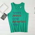 thumbnail image 3 of TYGHBN Women Summer and America Too Letter Printed Round Neck Sleeveless Tank Top Pocket Top Crop Top Set Women Woman Top Athletic Crop Athletic Crop Tops Women Camisole Lace 2 Pk Night Gowns Cropped, 3 of 3