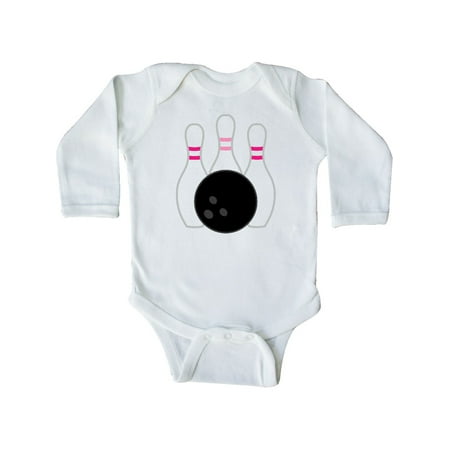

Inktastic Bowling Pins (pink) Gift Baby Girl Long Sleeve Bodysuit