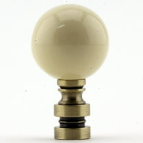 Ceramic  35mm Ivory Ball Antique Base Finial 2"h