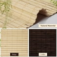 thumbnail image 3 of LUCKUP Cordless Bamboo Roman Blinds Shades for Indoor Windows-Blackout Room Darkening Roman Blinds with 6" Valance Cover Enhanced Privacy, 20" W x 64" H, 3 of 7