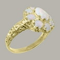 thumbnail image 4 of LBG British Made 14k Yellow Gold Opal ring Womens Statement Ring - 33 size options - Size 11.75, 4 of 8