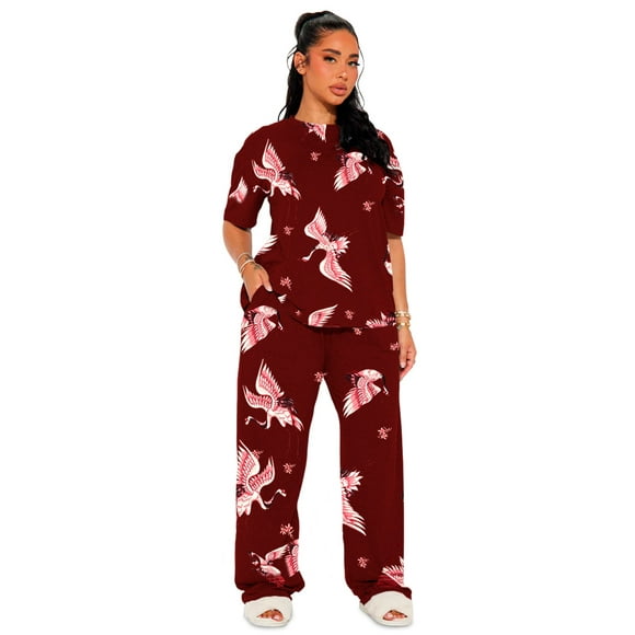 Conjunto De Pijama Shendy Vendy 2 Piezas Para Mujer Elegante Camisa Pantalon