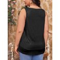 thumbnail image 3 of Plus Size Summer Sleeveless Women Sequin Patchwork Tank Tops Shirt, 3 of 5