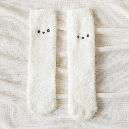 

YUNAFFT Socks for Women and Men Clearance Fashion Keep Warm Women Fashion Solid Color Animal Embroidery Thick Socks